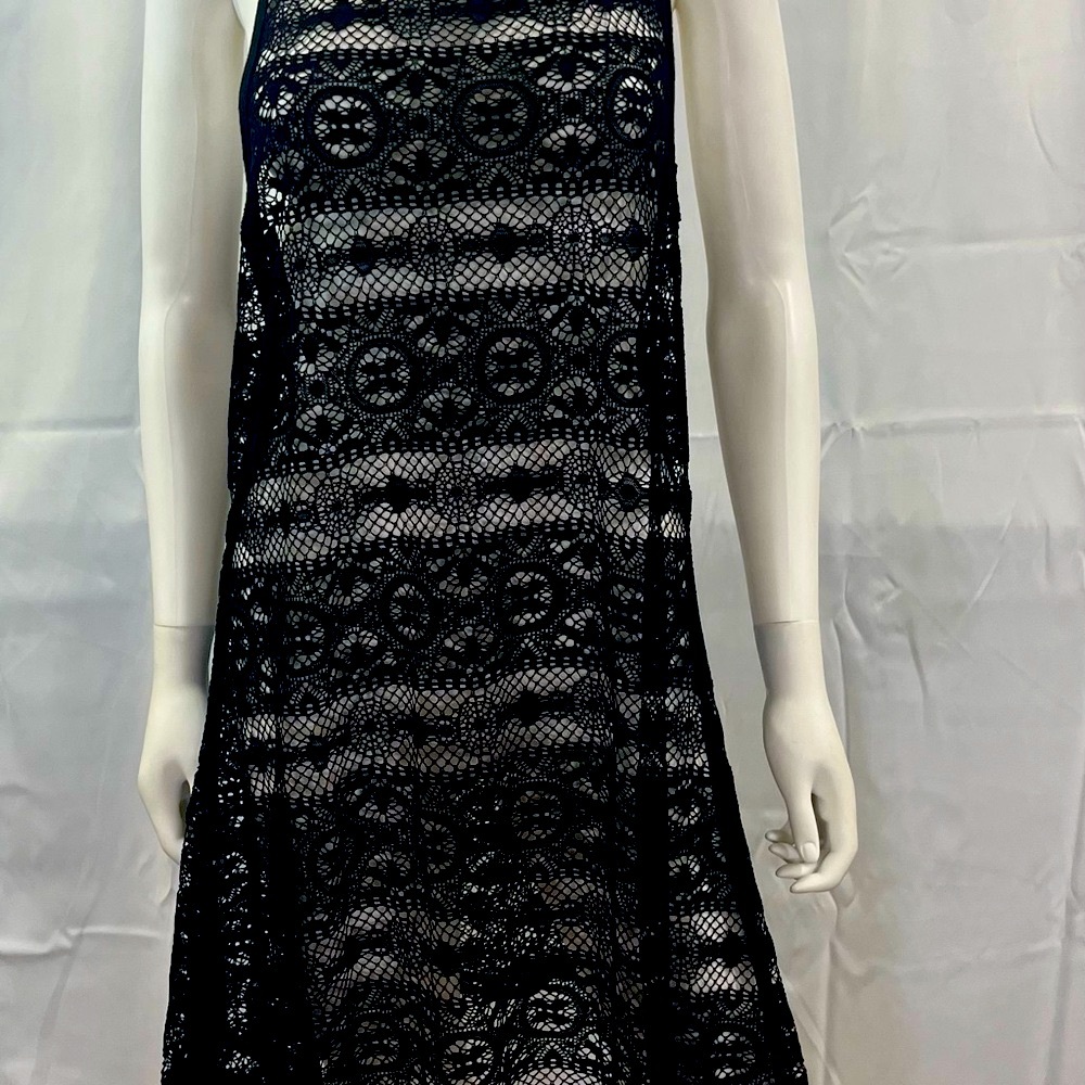 West Loop Black Halter Tiered Cover Up Dress